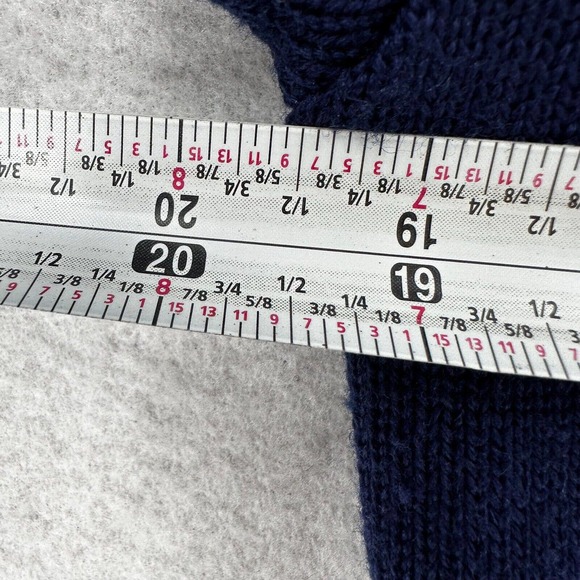 Vintage Counterparts Cardigan Sweater Womens SMALL Navy Blue Crested Logo Wool - Picture 13 of 14